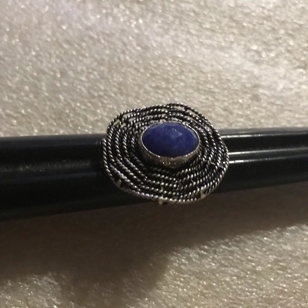 Silver lapis Ring